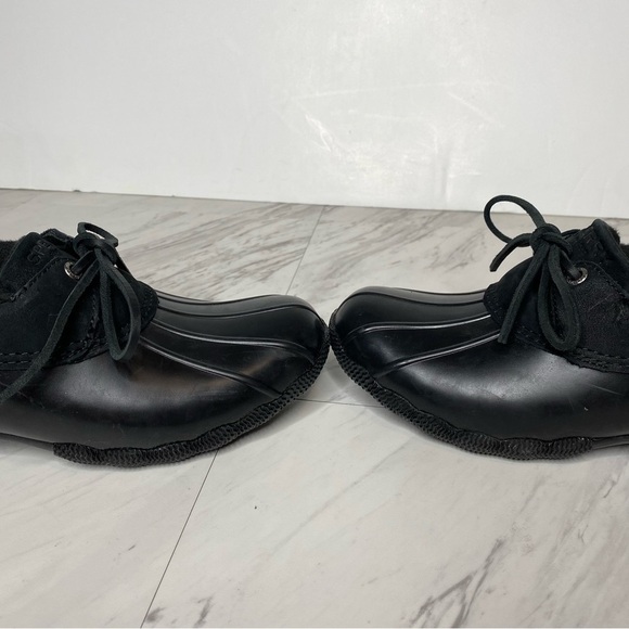 Sperry Salt Water 1 Eye Black Duck Shoe Bootie 8 - Picture 10 of 15